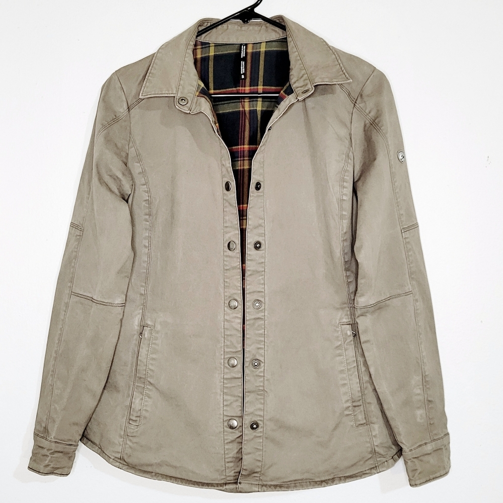 KUHL Women's Generatr Flannel Lined Jacket In A Gunmetal Color. Size Small.